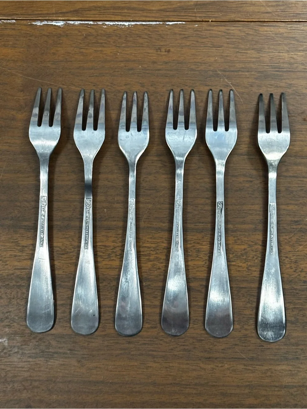 Rogers Jefferson Manor Stainless Steel 6 Appetizer Shrimp Forks  5 1/2